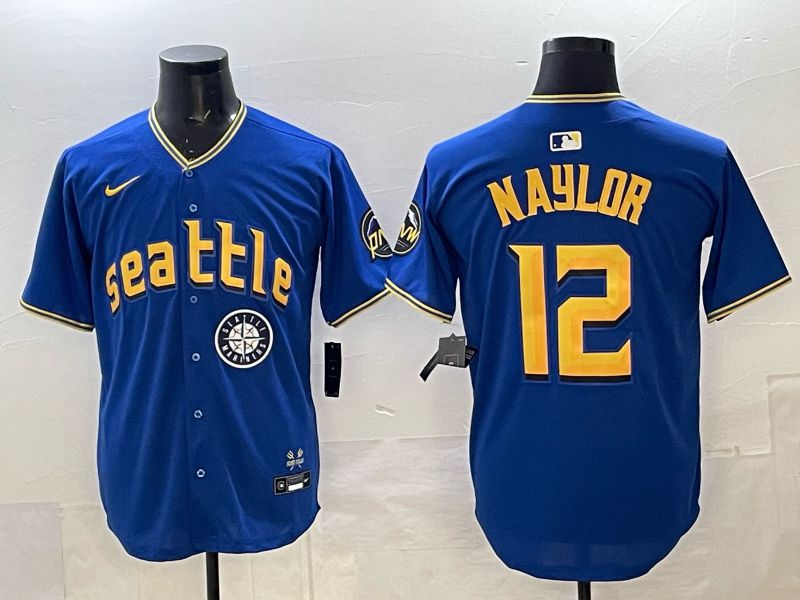 Men Seattle Mariners #12 Naylor blue Game Nike MLB 2025 Jersey 003->seattle mariners->MLB Jersey